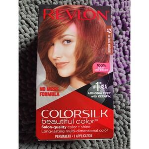 Revlon Colorsilk Color w/ Bond Repair Complex 42 Medium Auburn Permanent Color‎